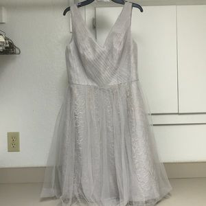 Sleeveless Tulle over Lace - White by Vera Wang